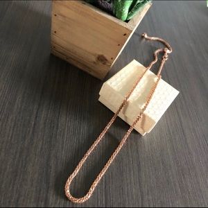 21" rose gold braided chain necklace